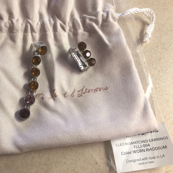 NWT For Love and Lemons Cleo Mismatched Earrings Jewelry FL&L - Picture 9 of 12